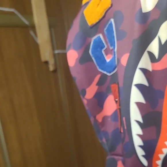 Bape Camo Zip Up Sweater - Red and Black - Picture 5 of 5